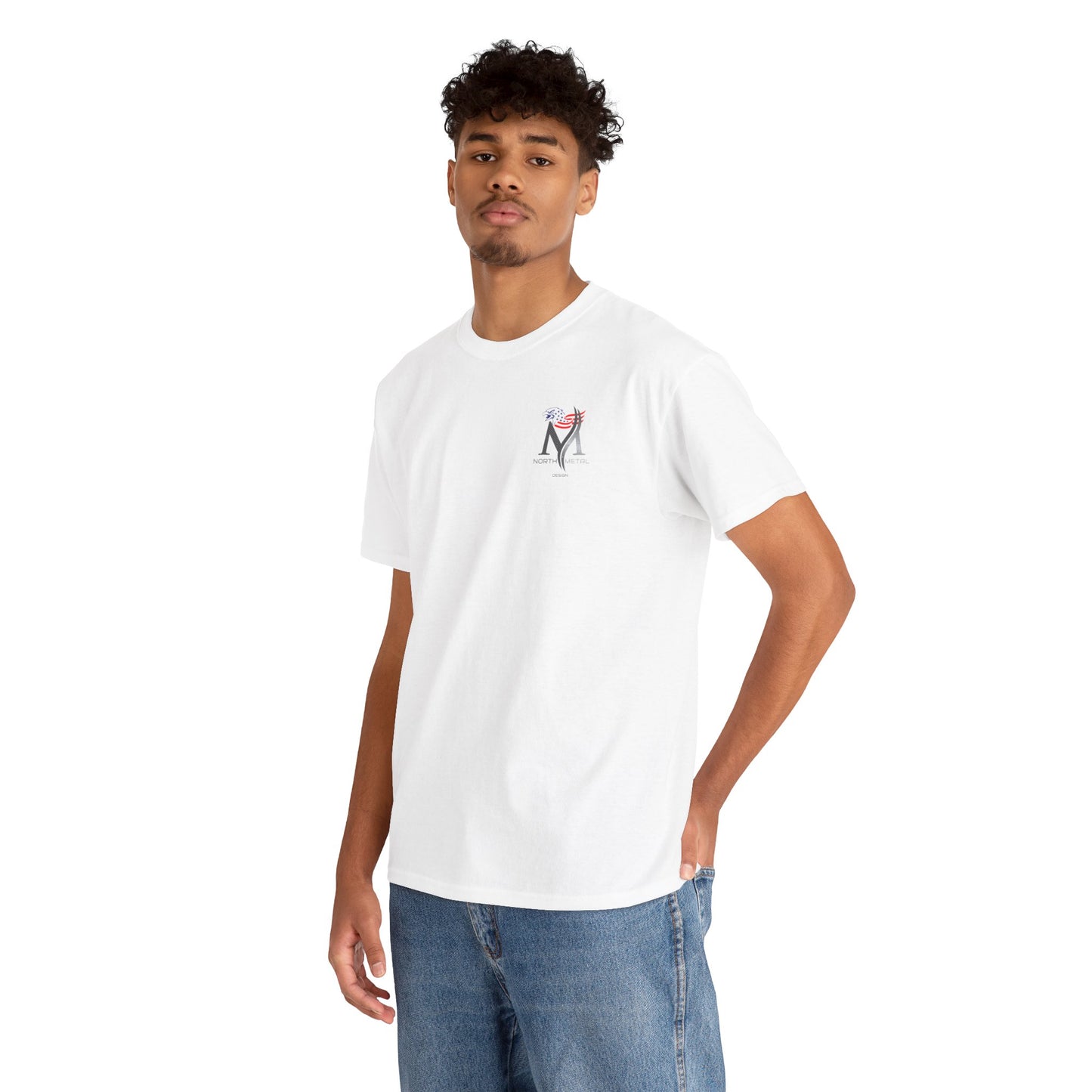 NOE “workameriCAN” Unisex T-Shirt – Exclusive Patriotic Eagle & Flag Design by North Metal Design