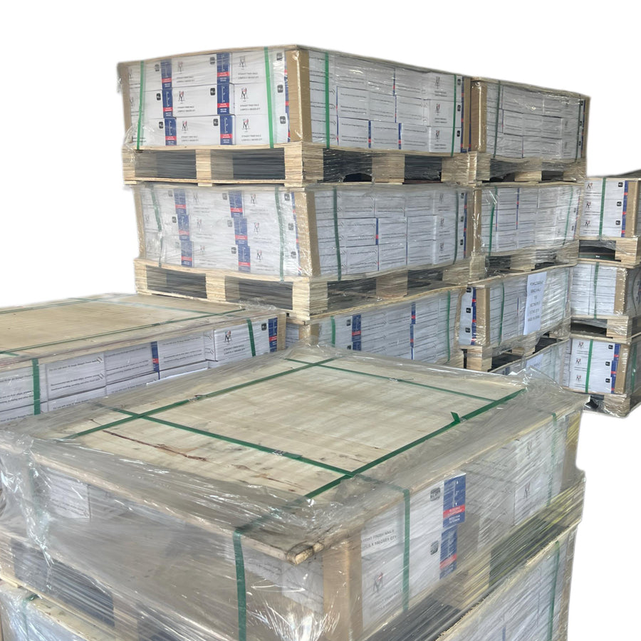Full Pallet – 50 Cases of 2" Straight Finish Nails (16 GA) Electro Galvanized – 1,250,000 Nails Total